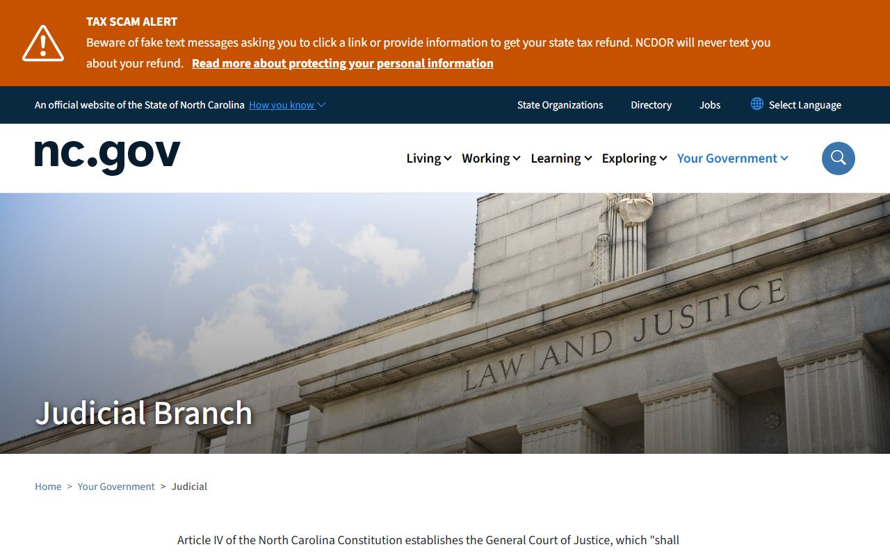 Polk County court dockets North Carolina judicial branch overview